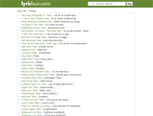 Tablet Screenshot of dk.lyricbus.com