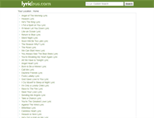 Tablet Screenshot of lyricbus.com